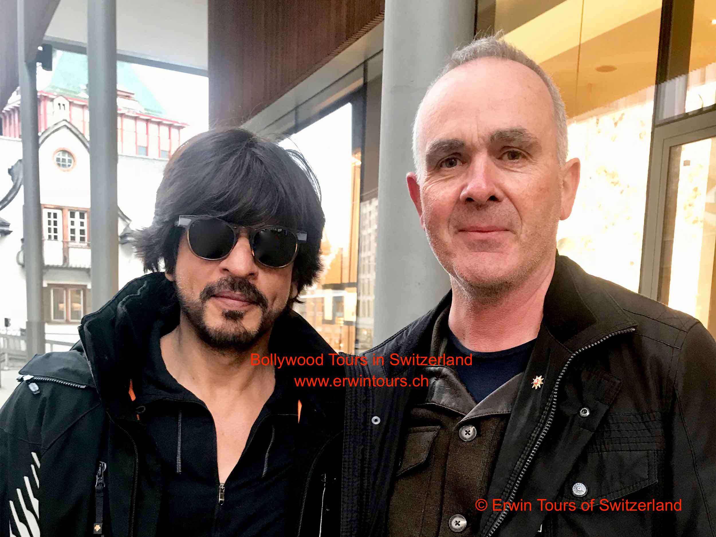 Bollywood Actor Shah Rukh Khan in Switzerland with Erwin Fässler CEO Erwin Tours of Switzerland - Bollywood Tours in Switzerland - www.erwintours.ch