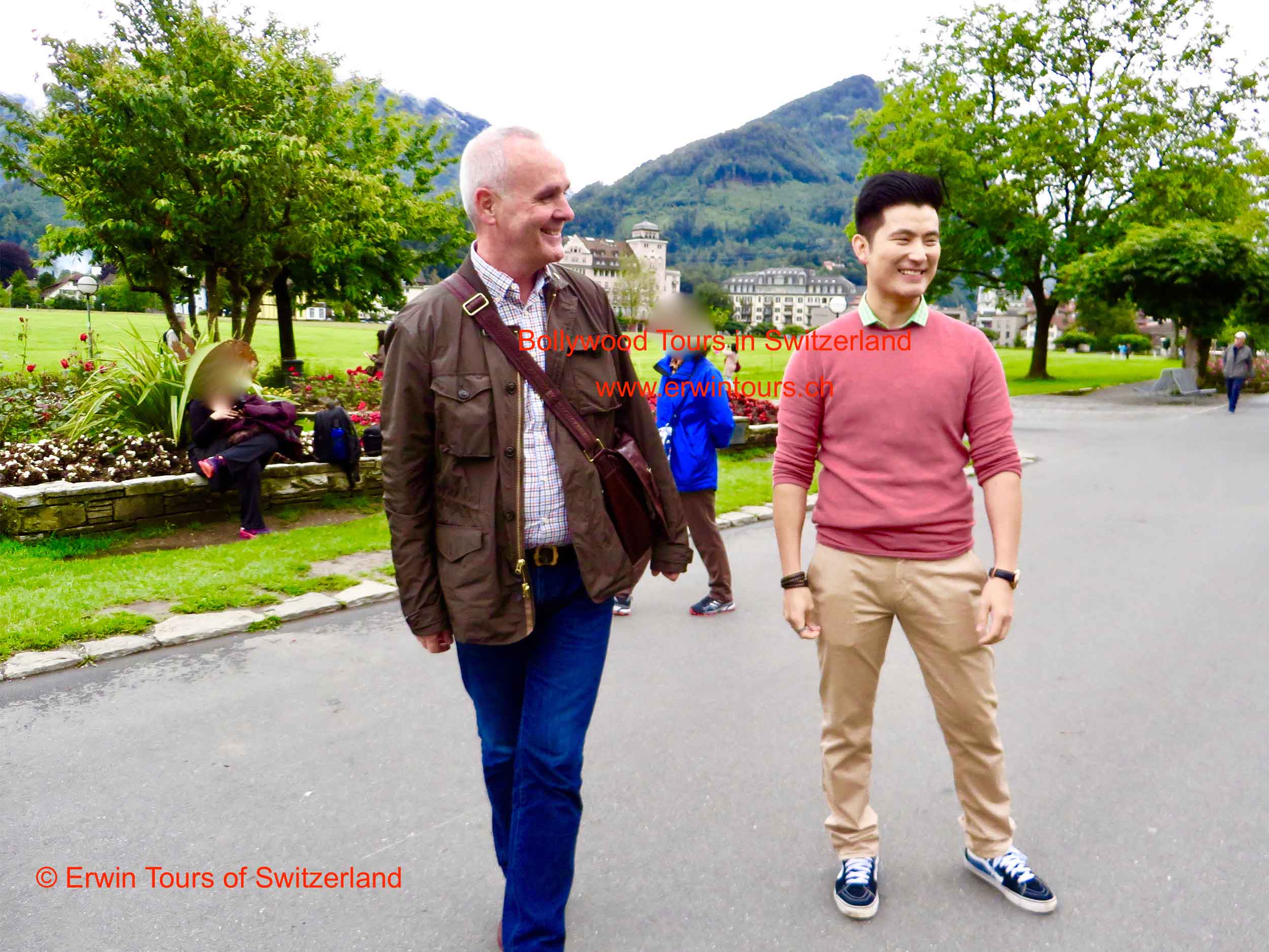 Bollywood Actor and Singer Meiyang Chang in Switzerland with Erwin Fässler CEO Erwin Tours of Switzerland - Bollywood Tours in Switzerland - www.erwintours.ch